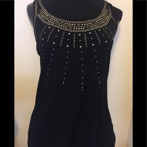 SOLD. Gorgeous Gold and black top